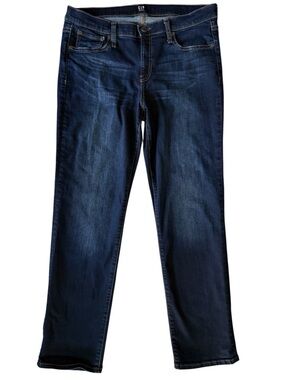 Gap 1969 Classic Straight Leg Jeans Dark Wash 32 Regular Ankle